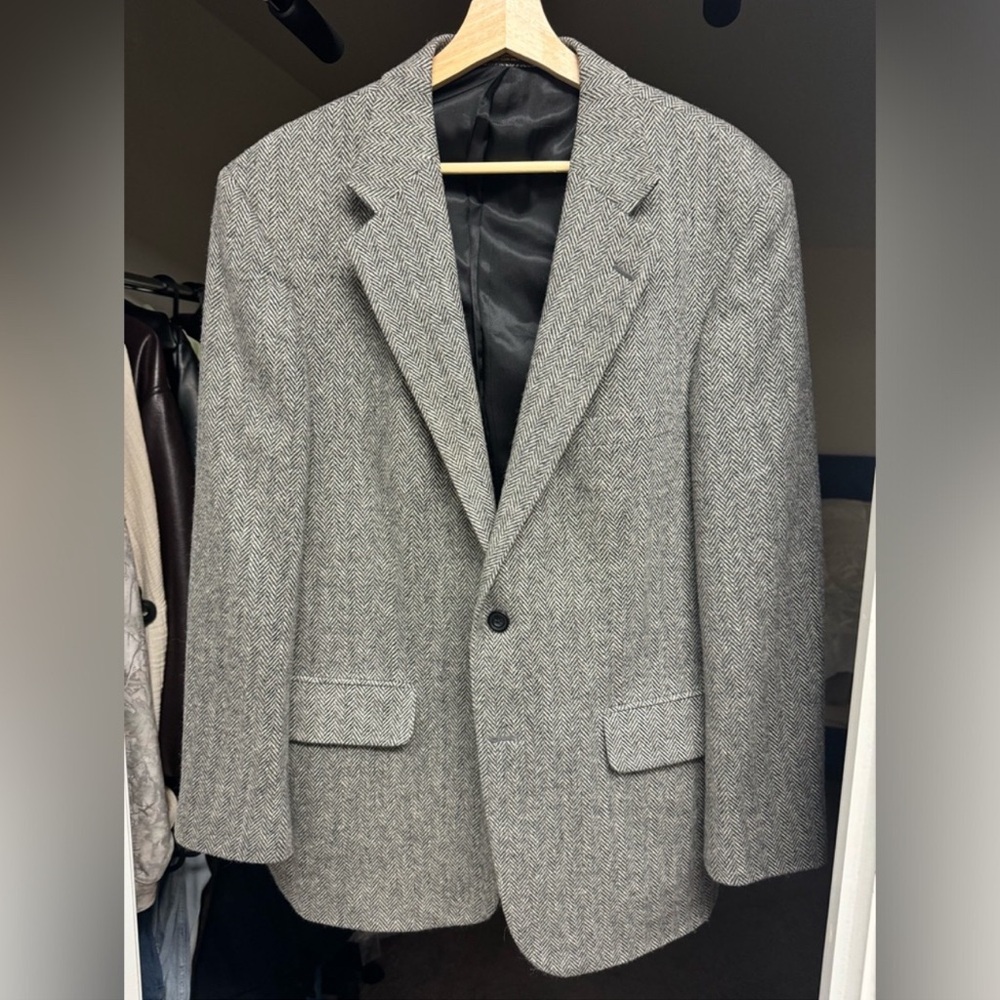 Robert Stock Vintage Wool Herringbone Blazer